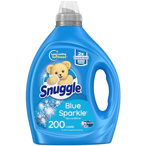 Snuggle Blue Sparkle Liquid Fabric Softener, 2X Concentrated, 200 Loads, 80 Fl Oz