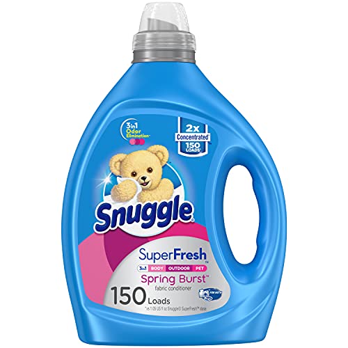 Snuggle Liquid Fabric Softener, SuperFresh Spring Burst, Eliminates Tough Odors, 2X Concentrated, 150 Loads