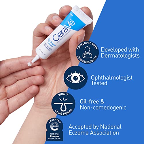 CeraVe Eye Repair Cream | Under Eye Cream for Dark Circles and Puffiness | Suitable for Delicate Skin Under Eye Area | 0.5 Ounce