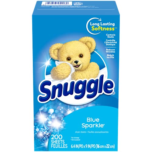 Snuggle Fabric Softener Dryer Sheets, Blue Sparkle, 200 Count