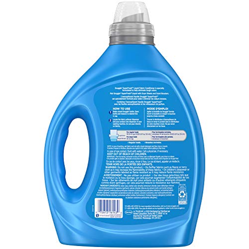 Snuggle Liquid Fabric Softener, SuperFresh Original, Eliminates Tough Odors, 2X Concentrated, 150 Loads