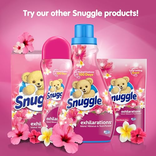 Snuggle Exhilarations in Wash Laundry Scent Booster Pacs, Island Hibiscus and Rainflower, 56 Count